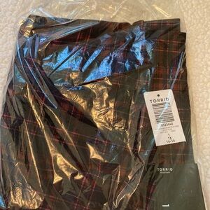 Torrid Red and Black Plaid Leggings